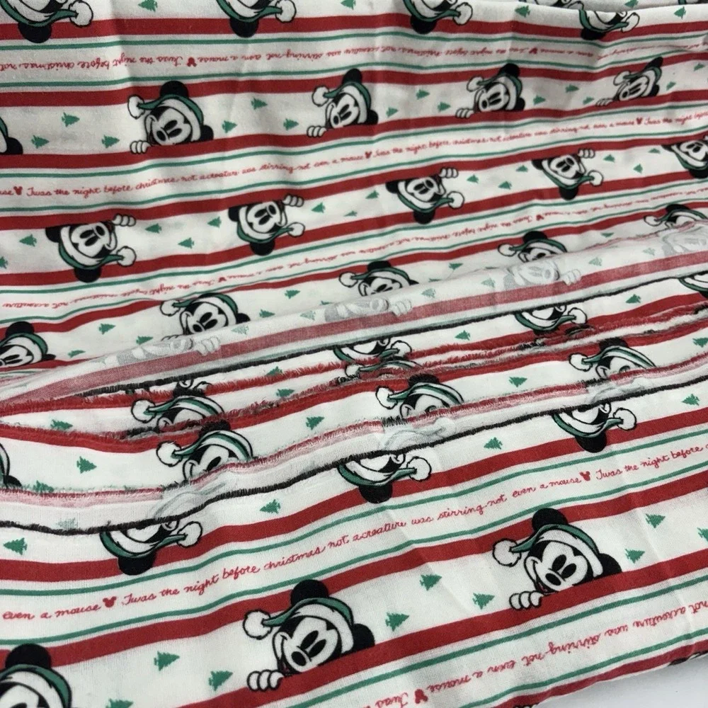RARE VTG Mickey Mouse Fabric Light Flannel 7 Yards 29